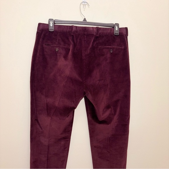 Todd Snyder Burgundy  Italian Corduroy Velvet Sutton Suit Pant Trouser Sz 33/32 - Picture 5 of 15